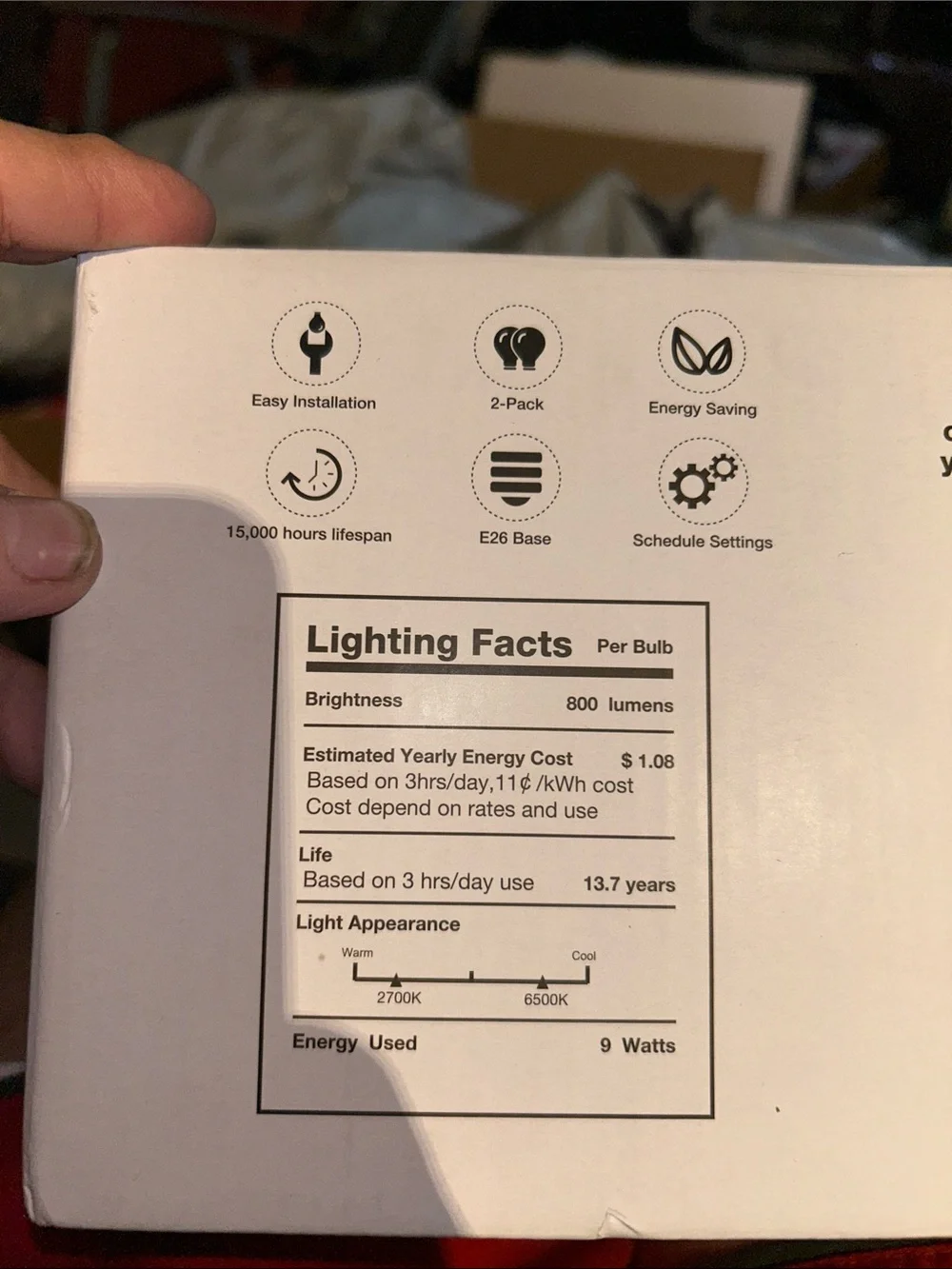 White LED Smart Bulb (RGB) - 2 Pack